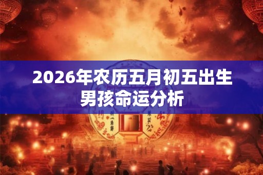 2026年农历五月初五出生男孩命运分析