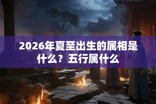 2026年夏至出生的属相是什么？五行属什么