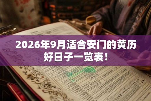 2026年9月适合安门的黄历好日子一览表！