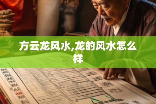 方云龙风水,龙的风水怎么样