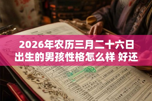 2026年农历三月二十六日出生的男孩性格怎么样 好还是不好