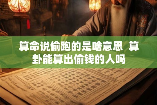 算命说偷跑的是啥意思 算卦能算出偷钱的人吗 算命说偷跑的是啥意思 算卦能算出偷钱的人吗