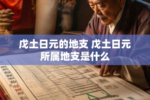 戊土日元的地支 戊土日元所属地支是什么