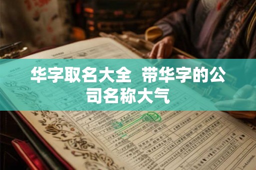 华字取名大全  带华字的公司名称大气