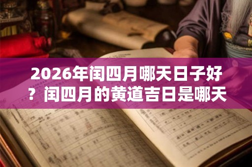 2026年闰四月哪天日子好？闰四月的黄道吉日是哪天？