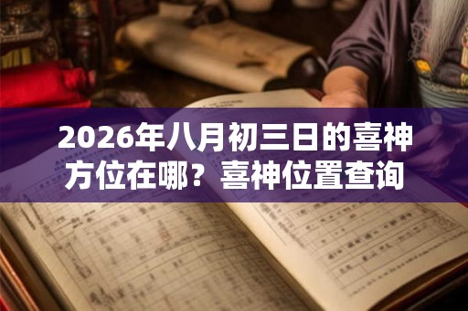 2026年八月初三日的喜神方位在哪？喜神位置查询