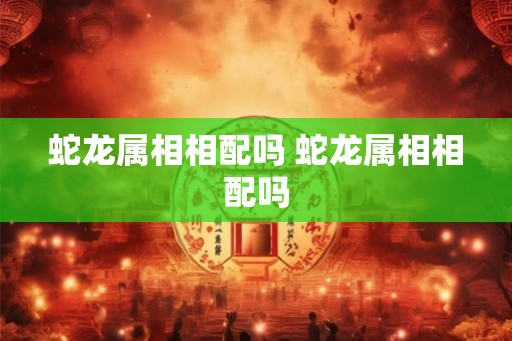 蛇龙属相相配吗 蛇龙属相相配吗