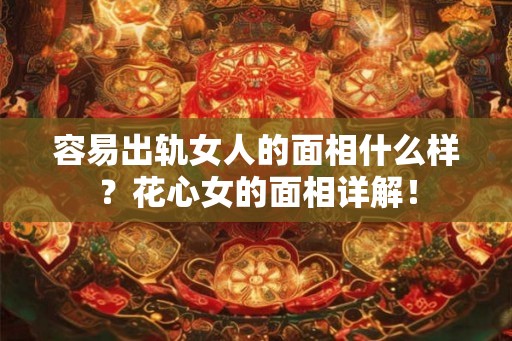 容易出轨女人的面相什么样？花心女的面相详解！
