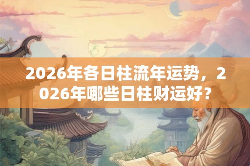2026年各日柱流年运势，2026年哪些日柱财运好？