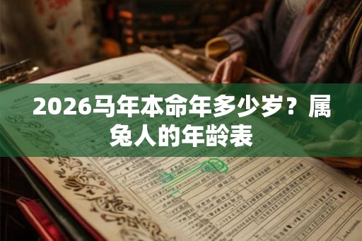 2026马年本命年多少岁？属兔人的年龄表