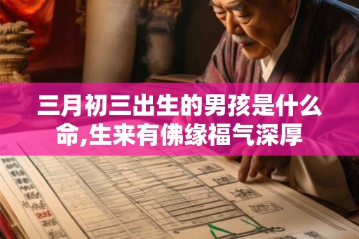 三月初三出生的男孩是什么命,生来有佛缘福气深厚