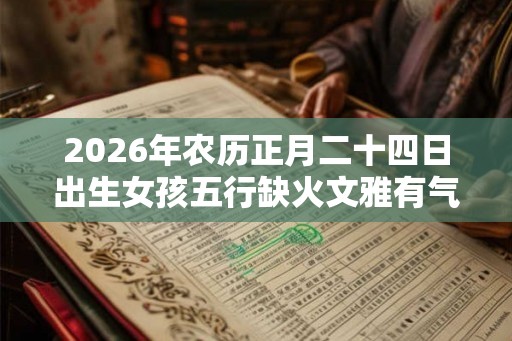2026年农历正月二十四日出生女孩五行缺火文雅有气质名字