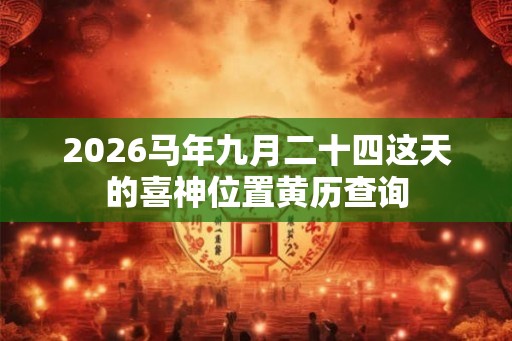 2026马年九月二十四这天的喜神位置黄历查询