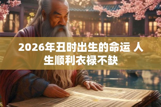 2026年丑时出生的命运 人生顺利衣禄不缺