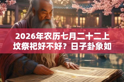 2026年农历七月二十二上坟祭祀好不好？日子卦象如何？