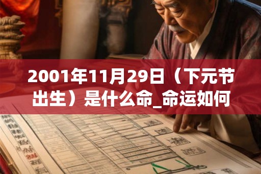 2001年11月29日（下元节出生）是什么命_命运如何