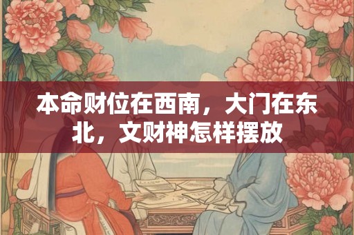 本命财位在西南，大门在东北，文财神怎样摆放