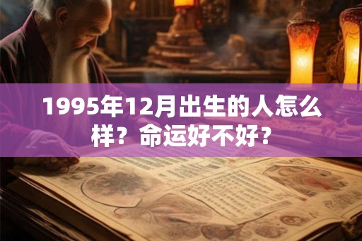1995年12月出生的人怎么样？命运好不好？