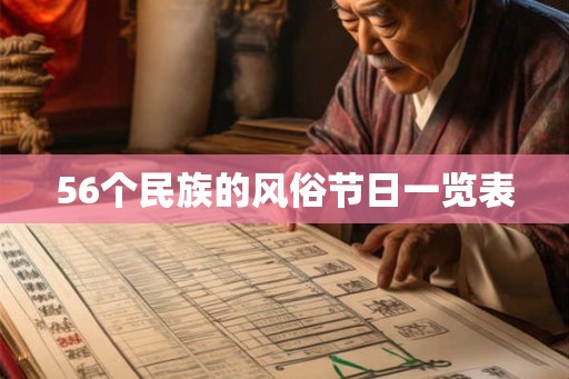 56个民族的风俗节日一览表