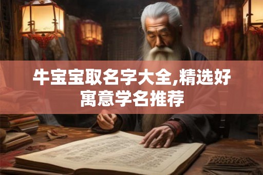 牛宝宝取名字大全,精选好寓意学名推荐