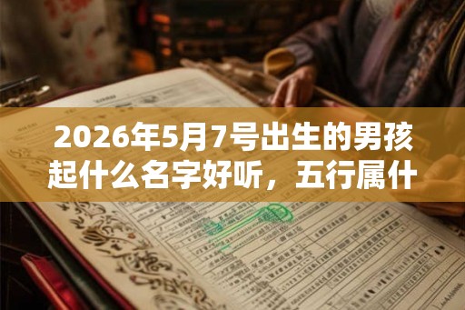 2026年5月7号出生的男孩起什么名字好听，五行属什么