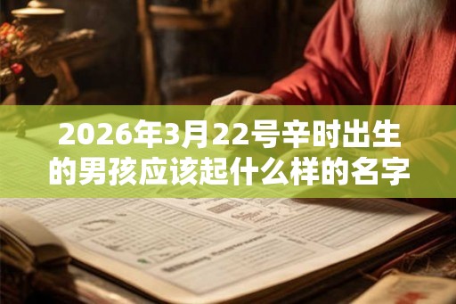 2026年3月22号辛时出生的男孩应该起什么样的名字