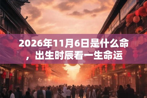 2026年11月6日是什么命，出生时辰看一生命运