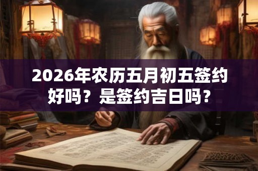 2026年农历五月初五签约好吗？是签约吉日吗？