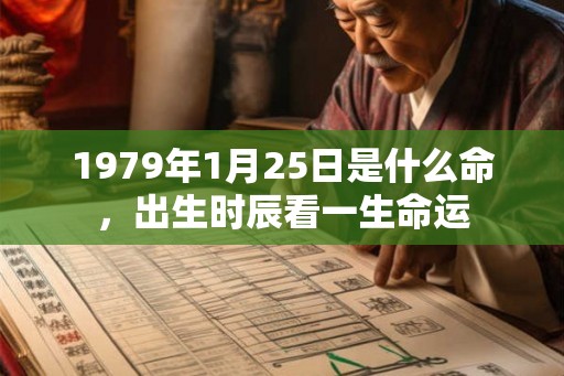 1979年1月25日是什么命，出生时辰看一生命运