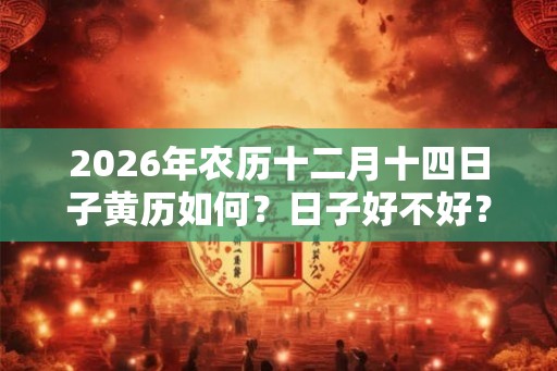 2026年农历十二月十四日子黄历如何？日子好不好？