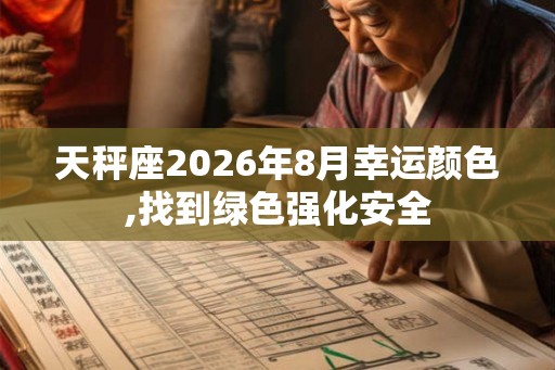 天秤座2026年8月幸运颜色,找到绿色强化安全