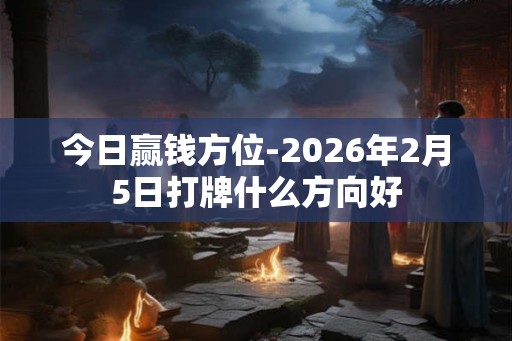 今日赢钱方位-2026年2月5日打牌什么方向好