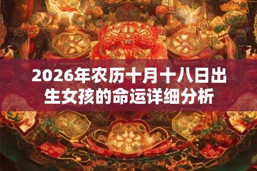 2026年农历十月十八日出生女孩的命运详细分析