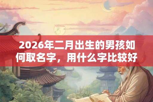 2026年二月出生的男孩如何取名字，用什么字比较好