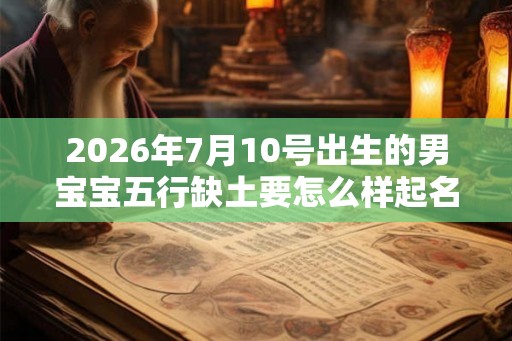 2026年7月10号出生的男宝宝五行缺土要怎么样起名字
