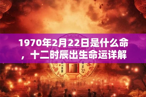 1970年2月22日是什么命，十二时辰出生命运详解