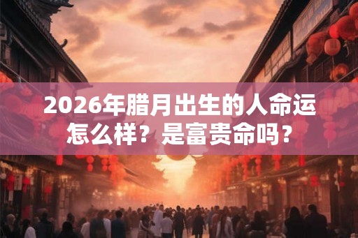 2026年腊月出生的人命运怎么样？是富贵命吗？