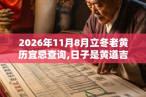 2026年11月8月立冬老黄历宜忌查询,日子是黄道吉日吗? 2026年11月8月立冬老黄历宜忌查询,日子是黄道吉日吗?