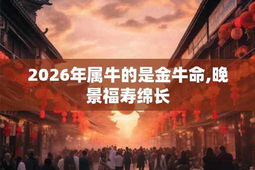 2026年属牛的是金牛命,晚景福寿绵长