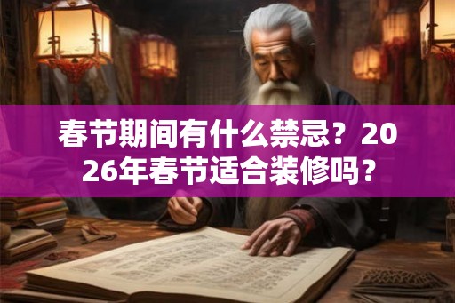 春节期间有什么禁忌？2026年春节适合装修吗？