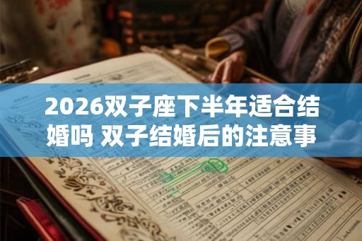 2026双子座下半年适合结婚吗 双子结婚后的注意事项
