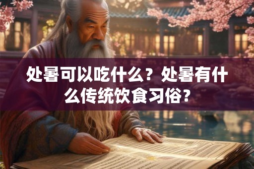 处暑可以吃什么？处暑有什么传统饮食习俗？