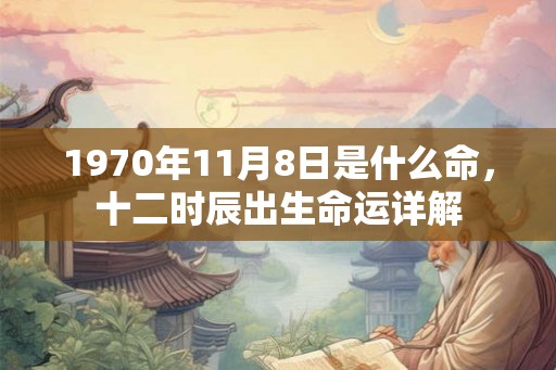 1970年11月8日是什么命，十二时辰出生命运详解