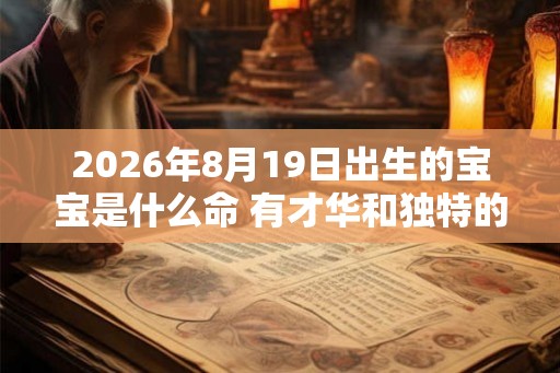 2026年8月19日出生的宝宝是什么命 有才华和独特的触觉