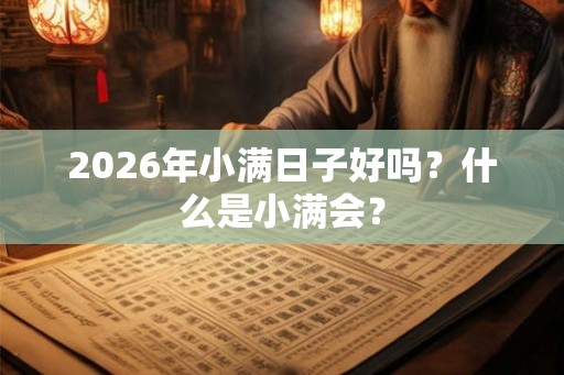 2026年小满日子好吗?什么是小满会? 2026年小满日子好吗?什么是小满会?