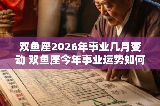 双鱼座2026年事业几月变动 双鱼座今年事业运势如何
