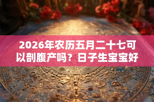 2026年农历五月二十七可以剖腹产吗？日子生宝宝好吗？