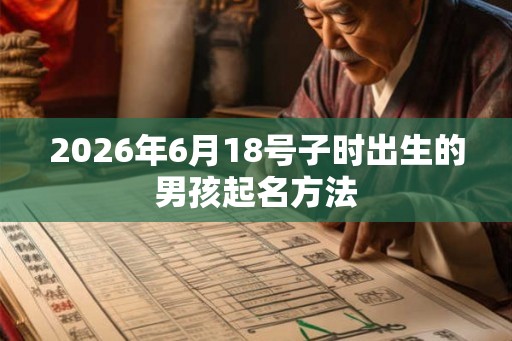2026年6月18号子时出生的男孩起名方法