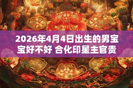 2026年4月4日出生的男宝宝好不好 合化印星主官贵