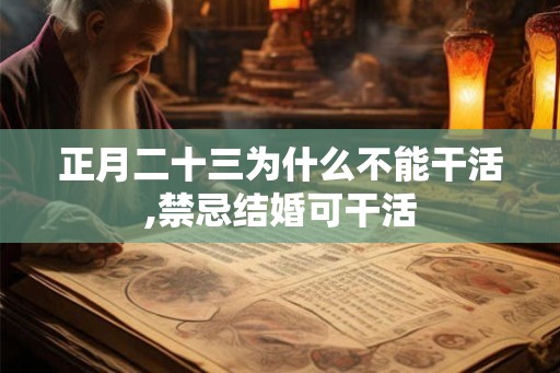 正月二十三为什么不能干活,禁忌结婚可干活